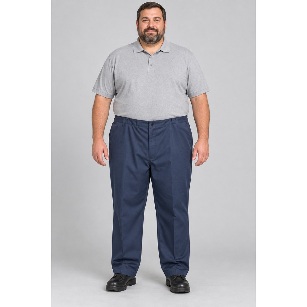Red Kap Men's Uniform Work Pants 58x32 Navy Blue Flat Front Big Tall Regular Fit